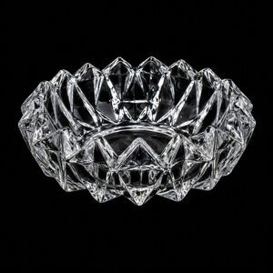 Vintage KIG Malaysia Clear Pressed Glass Starburst Crystal Style Bowl